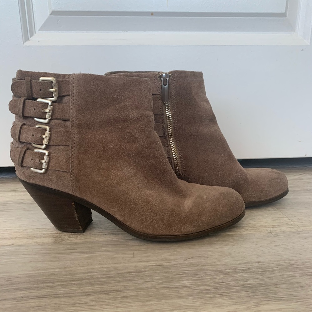 Sam Edelman tan suede ankle boots